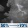 Tonight: Showers and thunderstorms likely after 7pm. Mostly cloudy, with a low around 80. Heat index values as high as 100. West southwest wind 10 to 15 mph. Chance of precipitation is 70%. New rainfall amounts between a quarter and half of an inch possible. Tonight: Showers And Thunderstorms Likely